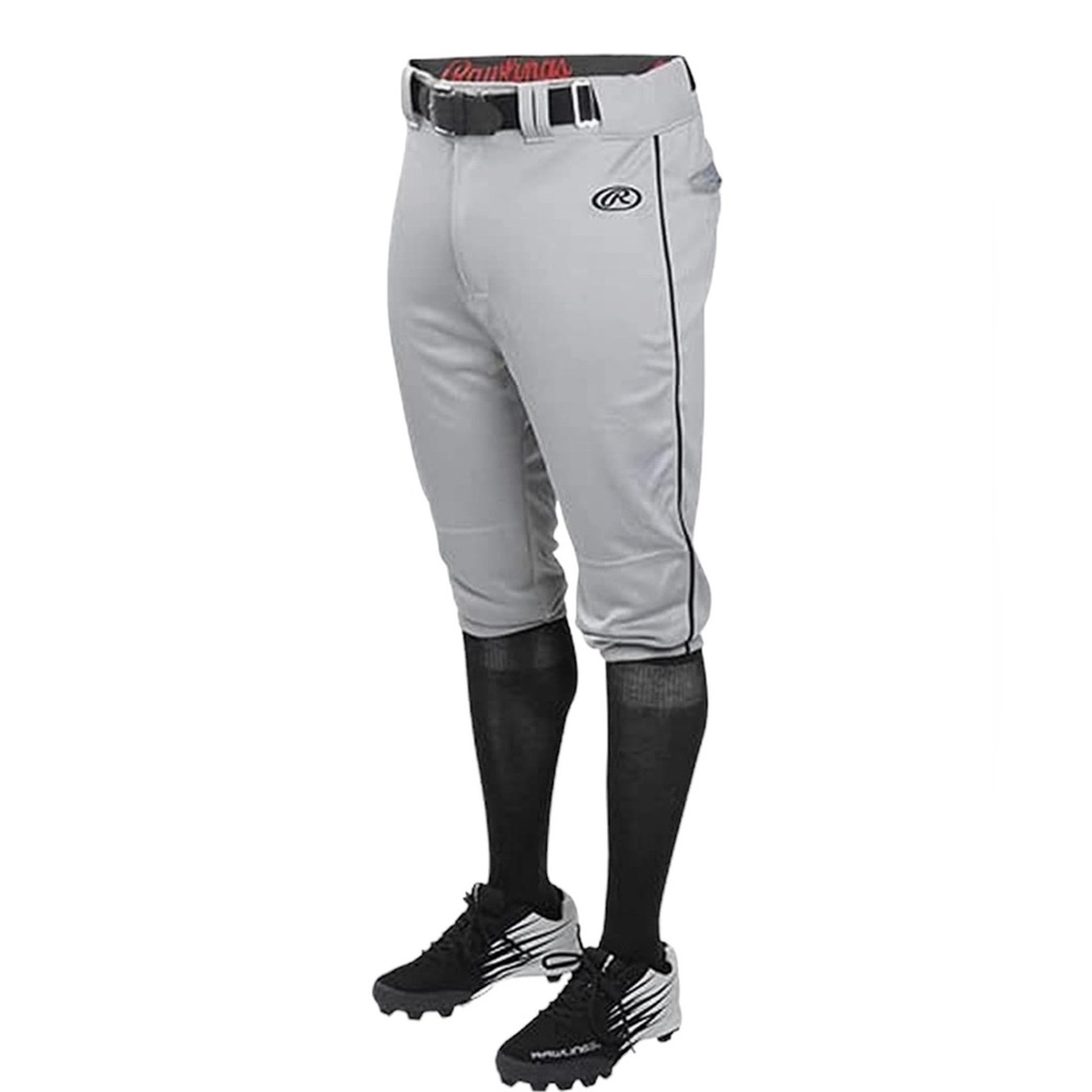 Rawlings Launch Series Knicker Baseball Pants Gray/Black Adult Size L